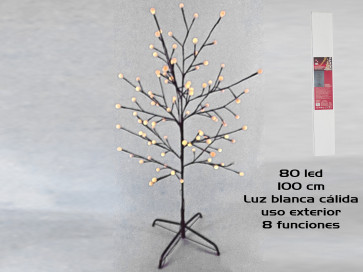 Buitenboom 80 Led Warm functies 1 meter