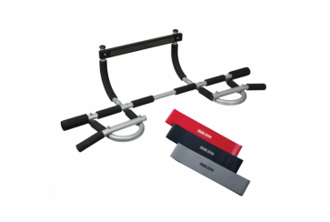 Iron Gym Xtreme Plus Optrekstang + Iron Gym Power Loop Bands