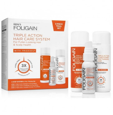 Foligain Men’s Triple Action Hair Care System