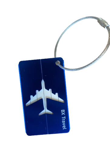 5x BX Travel® Bagagelabel Airplane -  Blauw
