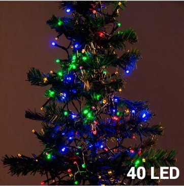 Kerstverlichting, gekleurd 40 Led