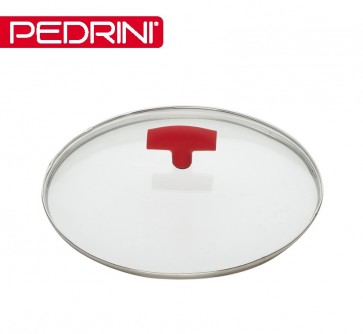 Pedrini deksel rood, 28 cm pannendeksel