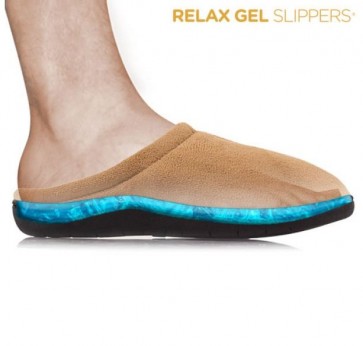 relax gel slippers beige