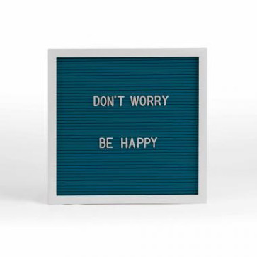 wit-blauw letterbord