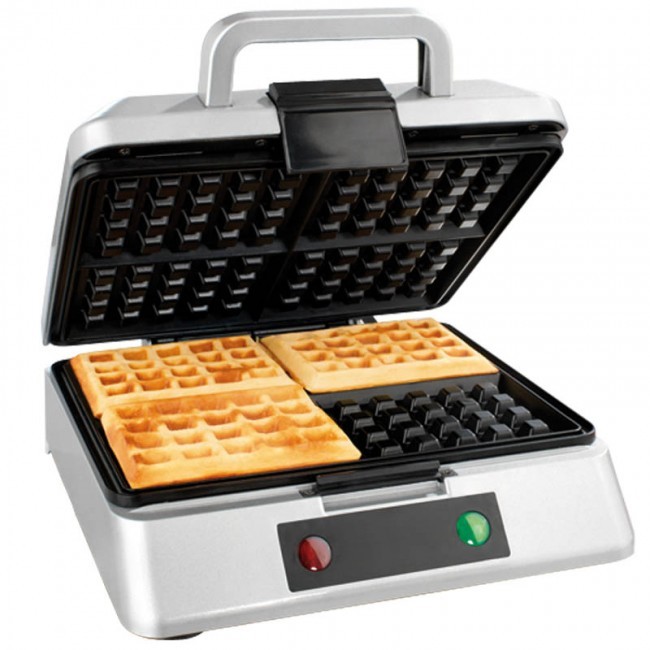 Nedis KAWP210FBK Wafelijzer Belgische Wafels 22 X 12.5 Cm 1200 W Automatische Temperatuurregeling Abs Aluminium 50x50
