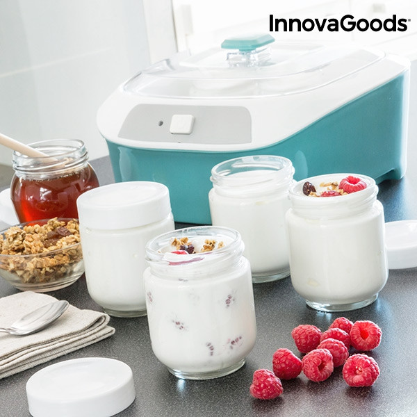 Girmi YG02, Yogurtiera Elettrica con Accessori per Yogurt Greco, Capacità Totale 1,5 litri, 2