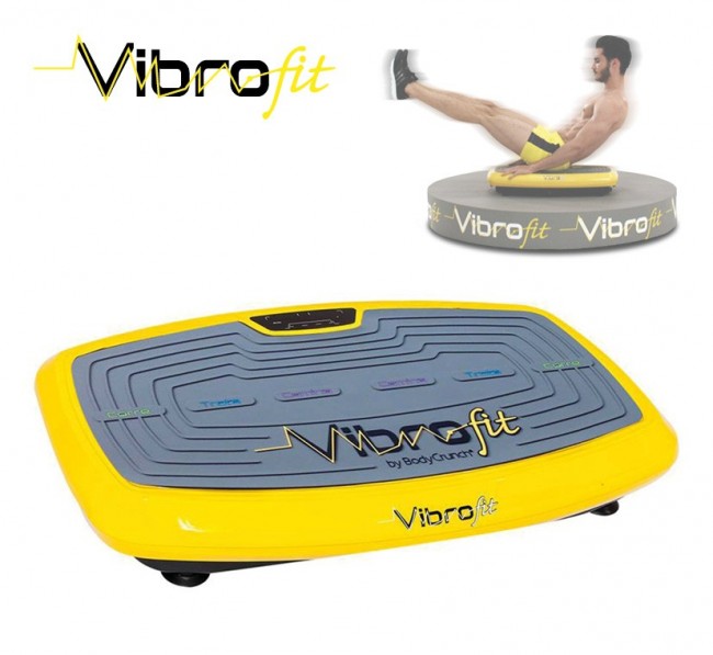 Vibro Shaper - trilplaat met oscillatietechnologie verstevigt het lichaam - powerplate belast alle spiergroepen - inclusief power stretchbandjes