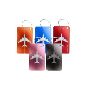 5x BX Travel® Bagagelabel Airplane -  alle kleuren