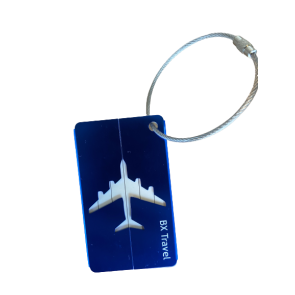5x BX Travel® Bagagelabel Airplane -  Blauw