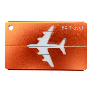 5x BX Travel® Bagagelabel Airplane -  Oranje