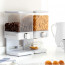 Dubbele ontbijtgranen dispenser met standaard