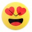 Hartjes Emoticon Wandklok, Wandklok, Emoticon, Hartjes, Smiley,