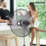 InnovaGoods industriële Ø 45 cm 75W Zwarte ventilator op standaard bovenkant