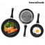 Innovagoods Kitchen Cookware 3-delige Pannenset met Coating met Steeneffect 