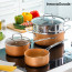 InnovaGoods Kitchen Cookware Koper-Effect pannenset met stoompan