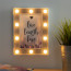 LED fotolijst met glitter opgehangen