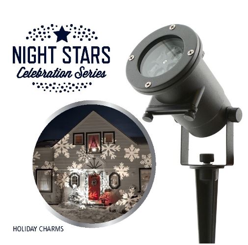 Afbeelding van Laser Light Night Stars Holiday Charms