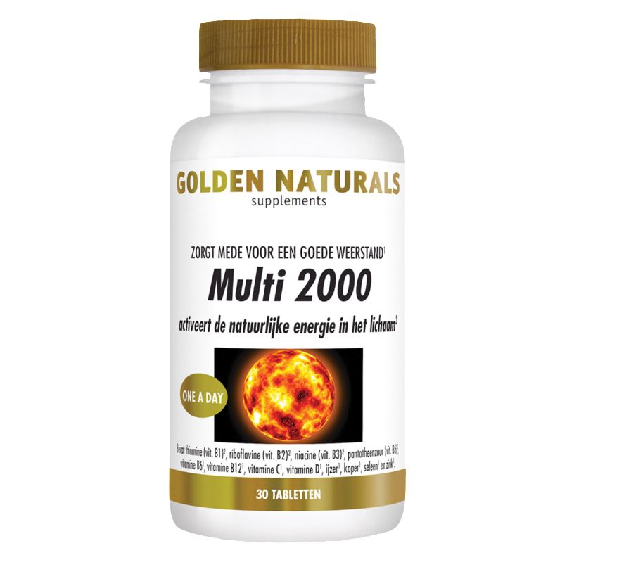 Afbeelding van Golden Naturals Multi 2000. 30 tabletten